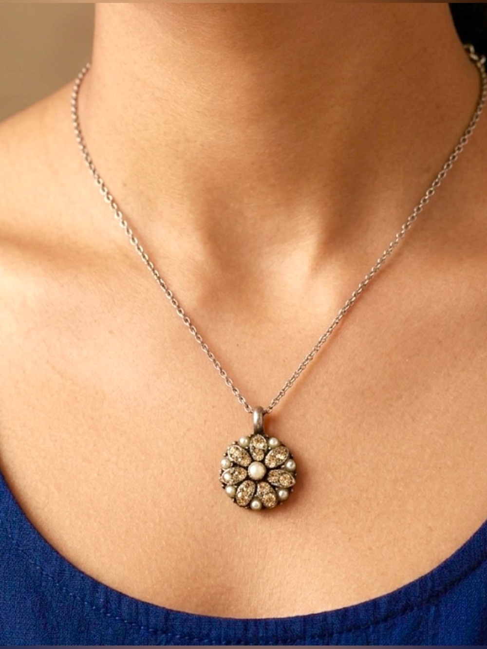 Mariana Swarovski Crystal Guardian Angel Pendant Necklace
